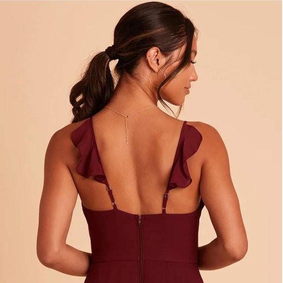 Birdy Grey ADELLE Dress in Cabernet Color with Slit - TAILORED - Picture 2 of 3